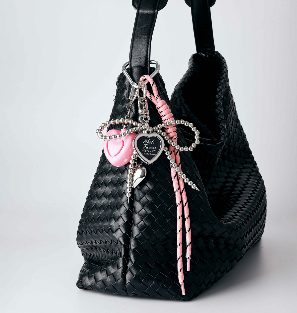 Pink Safety Charms Panic Alarm KeyChain Bag Charm