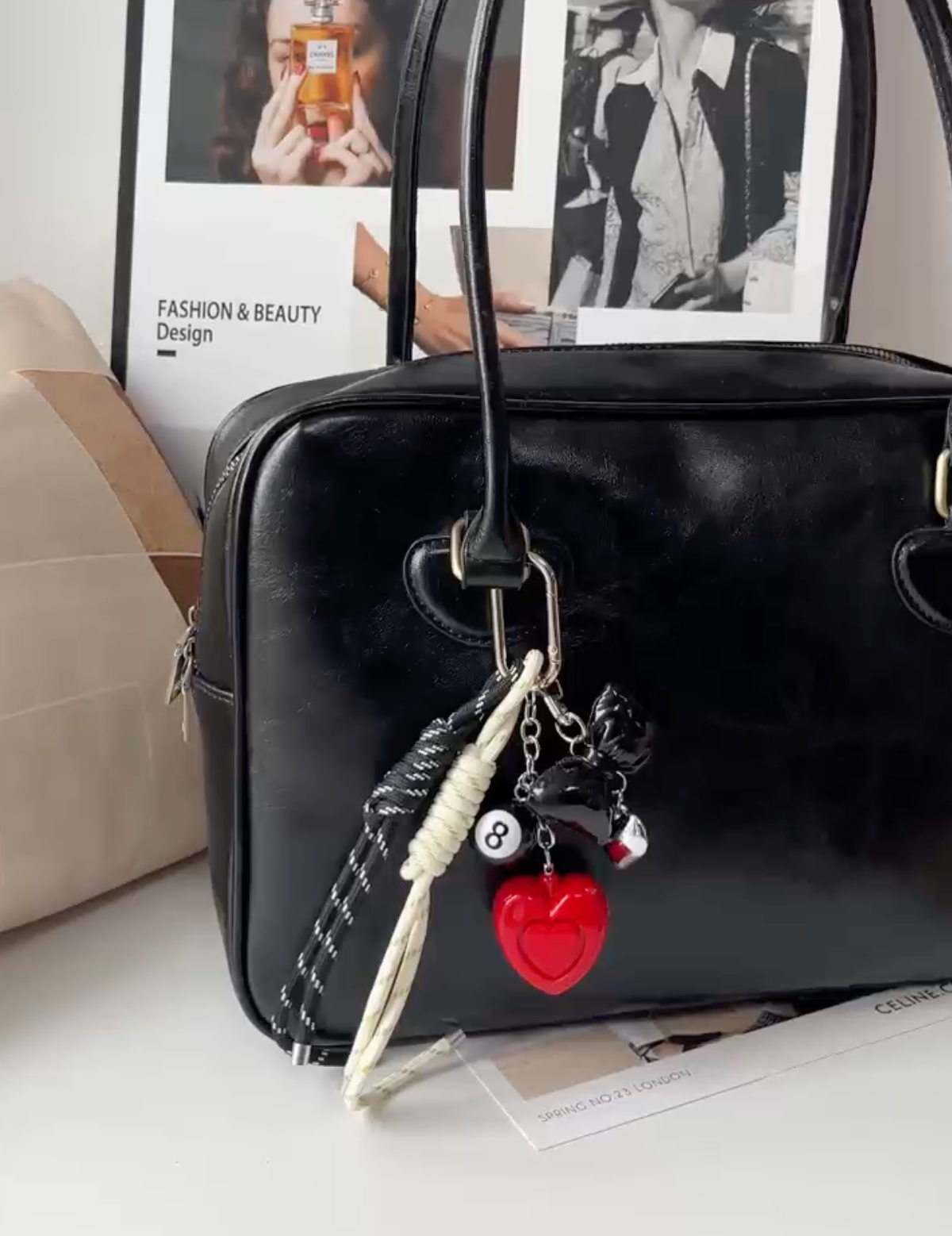 Red Safety Charms Panic Alarm KeyChain Bag Charm